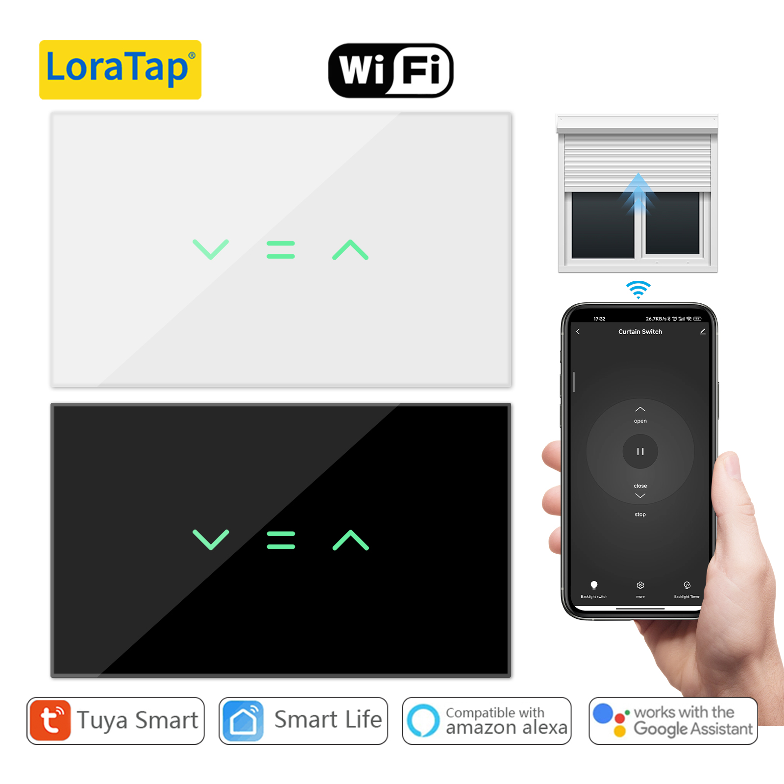 Universal Remote Smart Home - LoraTap US カーテン ブラインド ローラー シャッター
