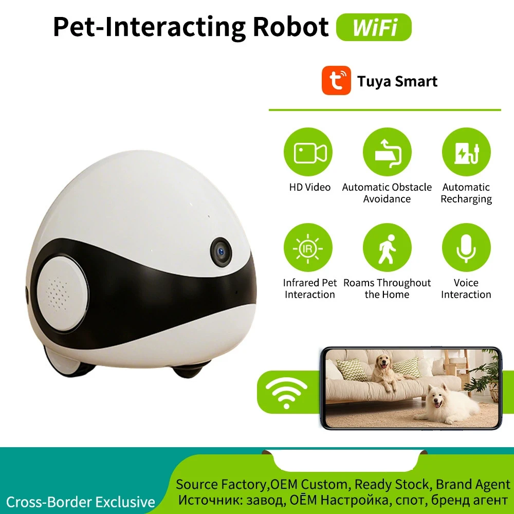 Smart Home Camera Ezviz - ベビー用WiFi 2MPカメラロボット 犬猫用 1080P Wifi対応 ​