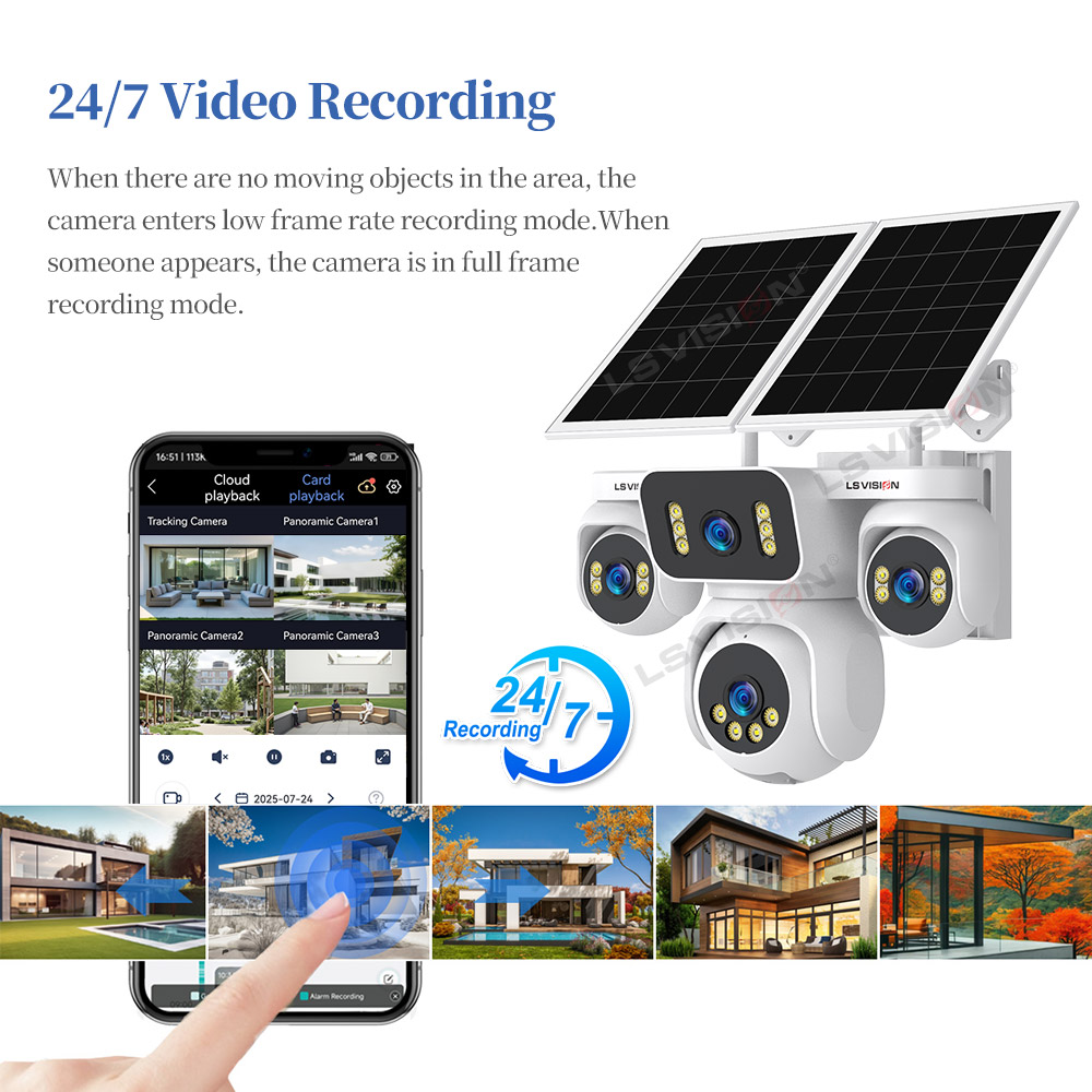 LS VISION 四画面屋外監視カメラ ソーラーエネルギー - Smart Home Camera Ezviz のレビューと価格