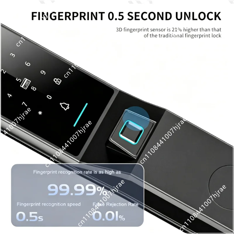 IP66防水対応、手のひら認証・顔認証機能付きスマートドアロ - Smart Home Door Lock のレビューと価格