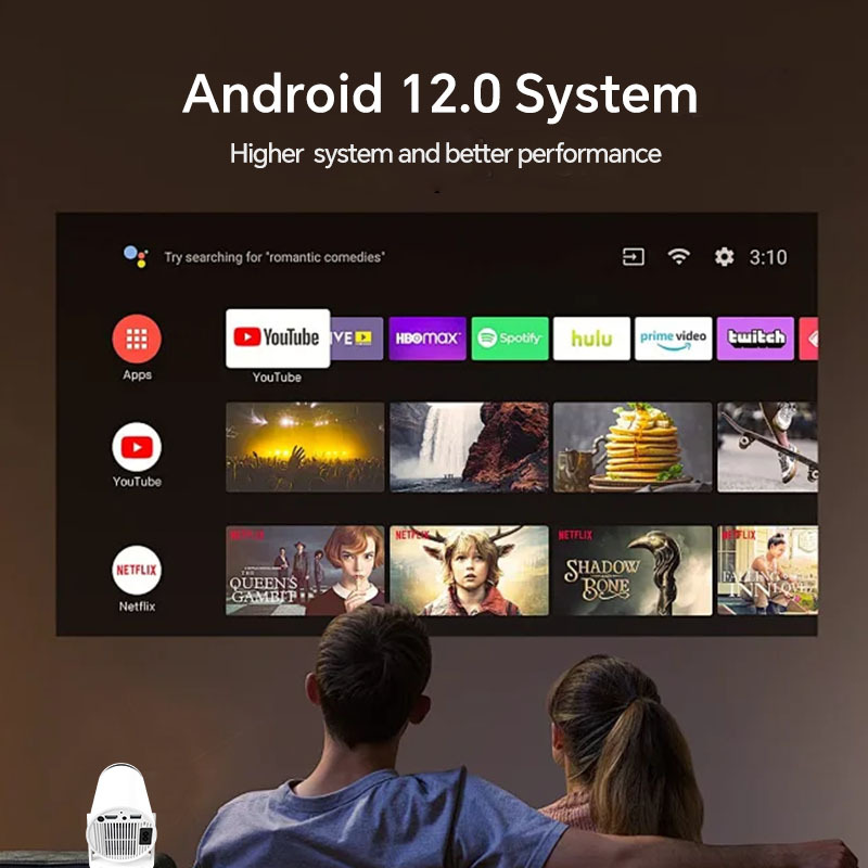 HDポータブルスマートホームシアタープロジェクター内蔵RK3 - Smart Home Video のレビューと価格